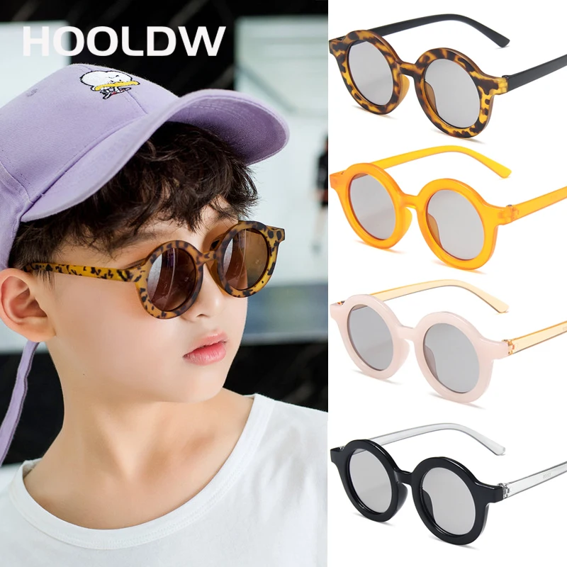 HOOLDW модные детские солнцезащитные очки крутые для мальчиков и девочек защита от