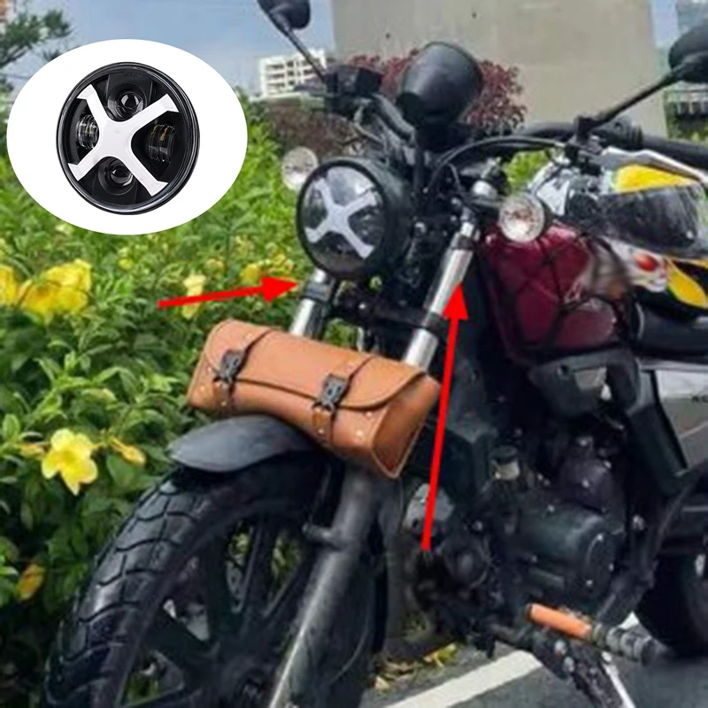 Мотоциклетные 7-дюймовые круглые светодиодные фары DRL дальний/ближний свет 50 Вт 30