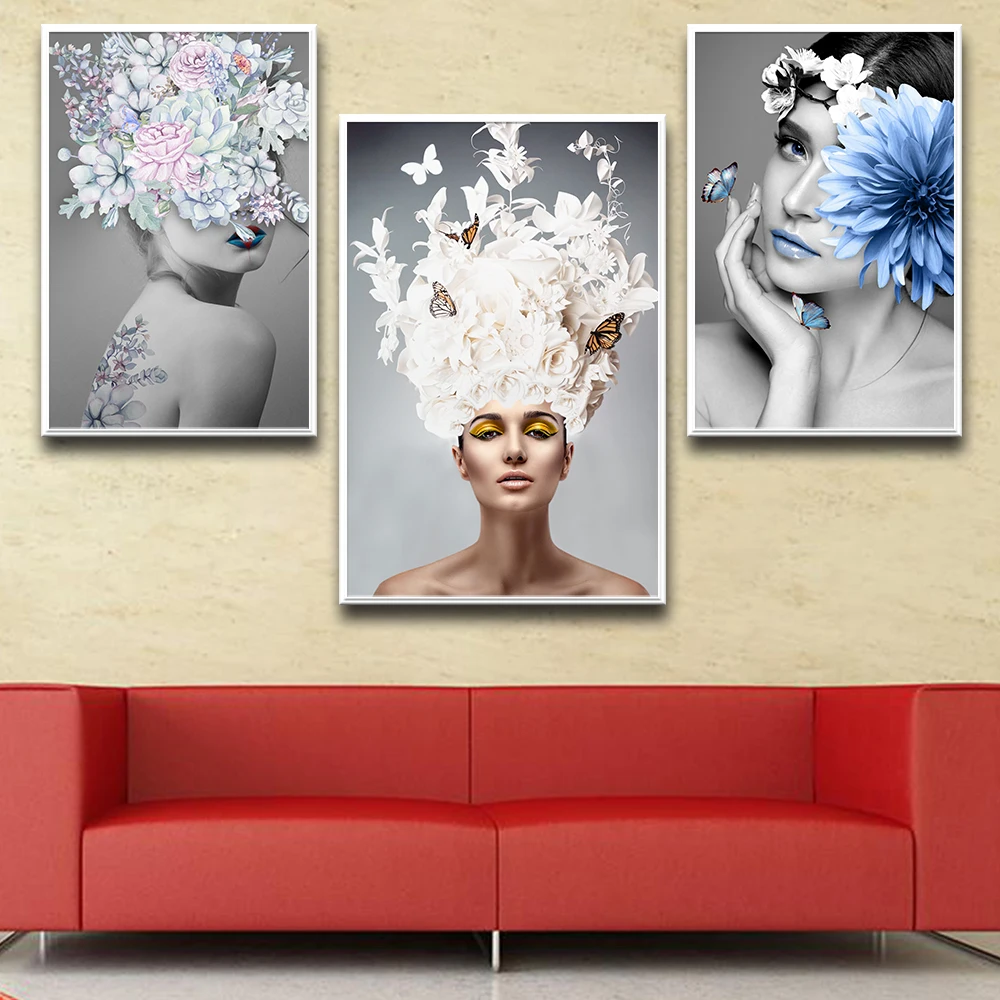 Европейская Современная фигурка красота цветок искусство абстрактная