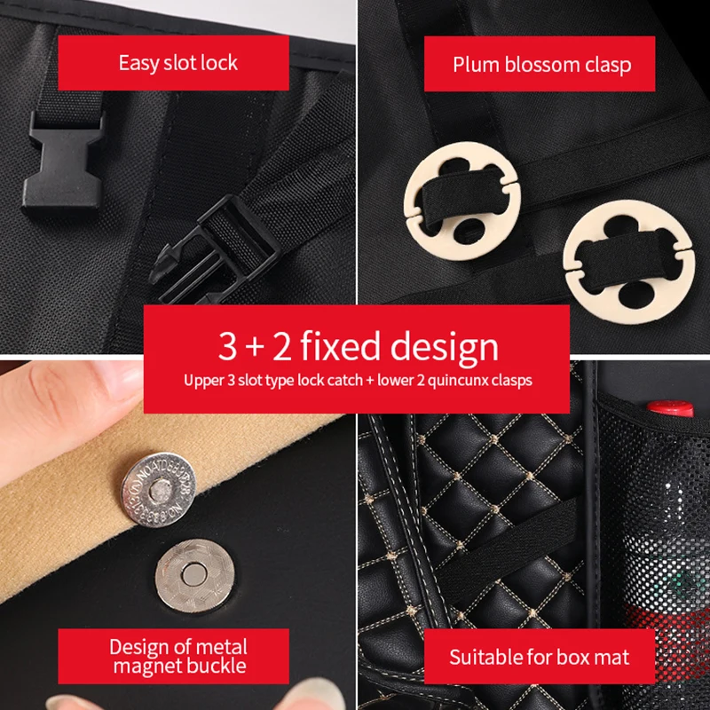 Цена Автомобильная задняя искусственная кожа, автомобильная сетка для заднего сиденья в багажнике, органайзер, хранение порядка, аксессуары для...