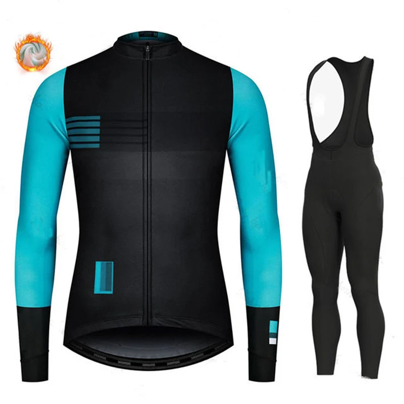 

New Team 2022 Winter Hot Wool Cycling Suit Men Cycling Suit Outdoor Sportswear MTB Bike Bike Uniform Cycling Kit Triathlon Spain