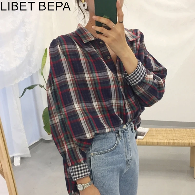 Новинка 2021 женская блузка на осень и весну Повседневная рубашка с воротником