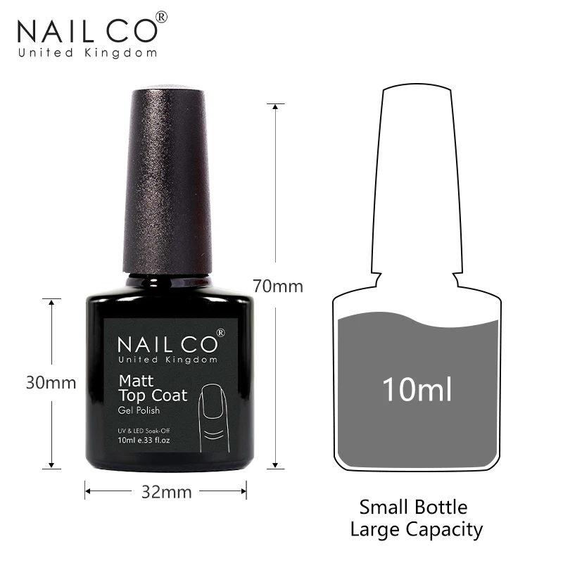 NAILCO матовый лаки для ногтей Гель лак арт дизайн верхний слой био Гели Soak Off УФ Цвет