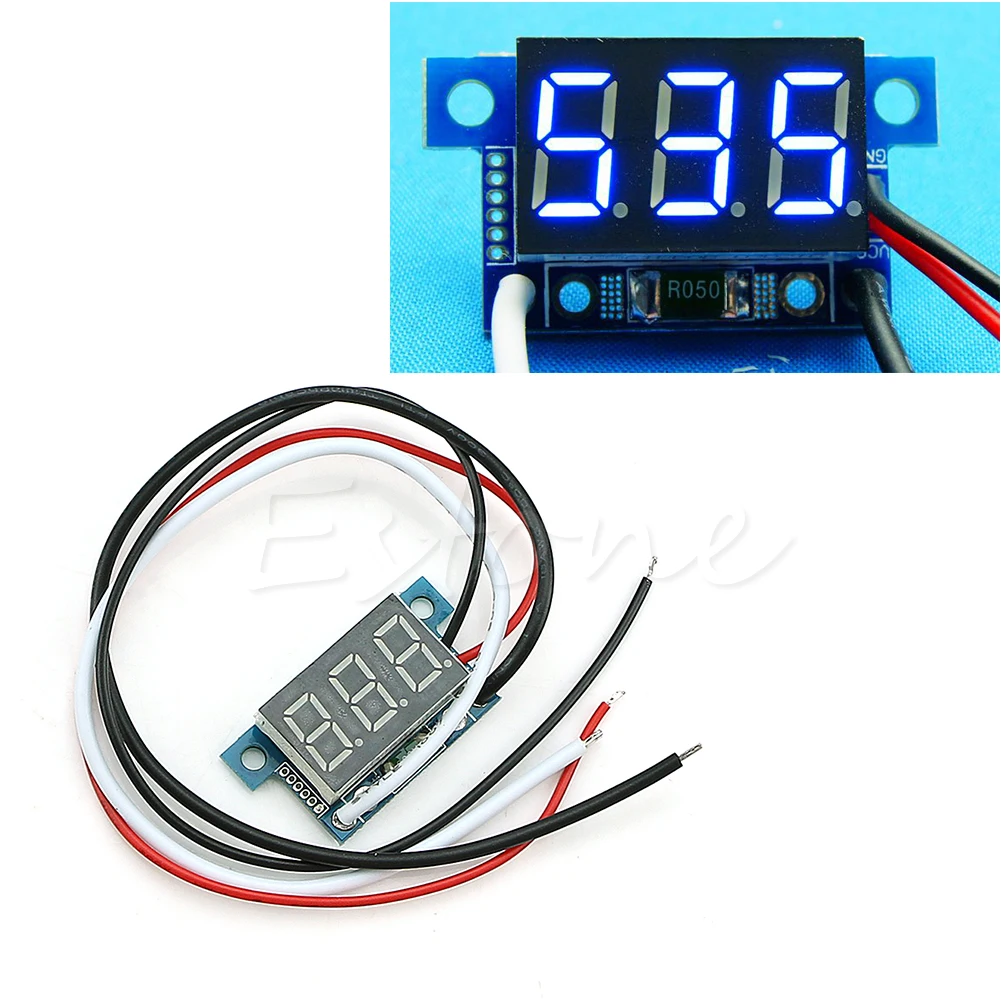 

Mini LED 0-999mA DC 4-30V Digital Panel Ammeter Amp Ampere Meter with Wire New 203C
