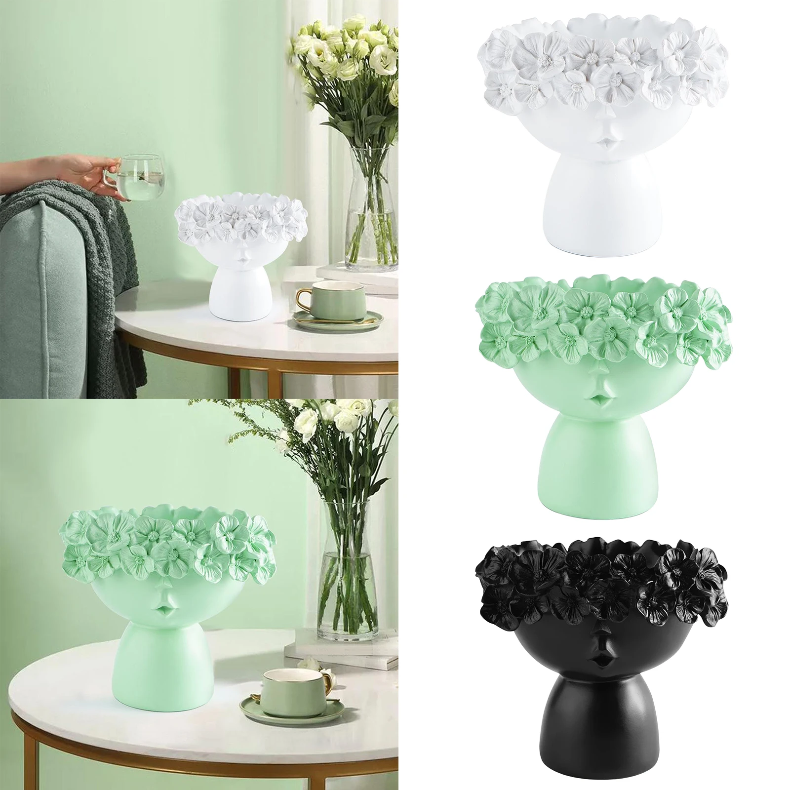 

Rsin Mini Nordic Style Succulent Plant Pot Cactus Plant Pot Flower Pot Container Planter