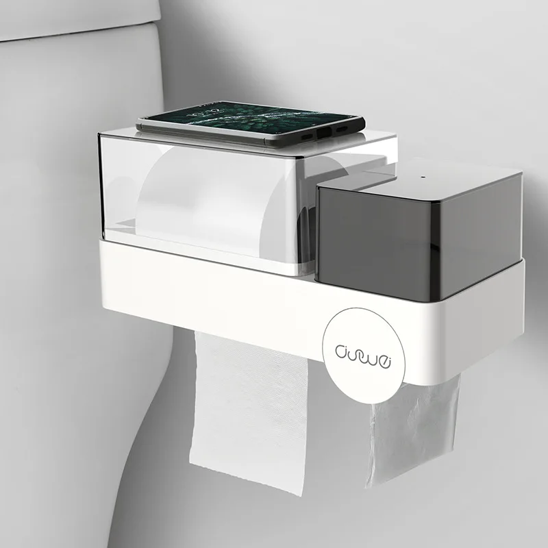 

Waterproof Toilet Paper Holder Sanitary Napkin Multi-functional Storage Rack Portable Toilet Paper Holders
