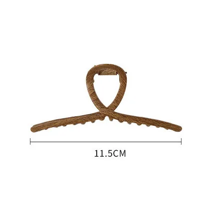 

Fashion Wood Grain Alloy Hairpin Lady Leopard Cross Hair Claw Hair Crabs Geometric Hollow Hairgrip Large Elegant New