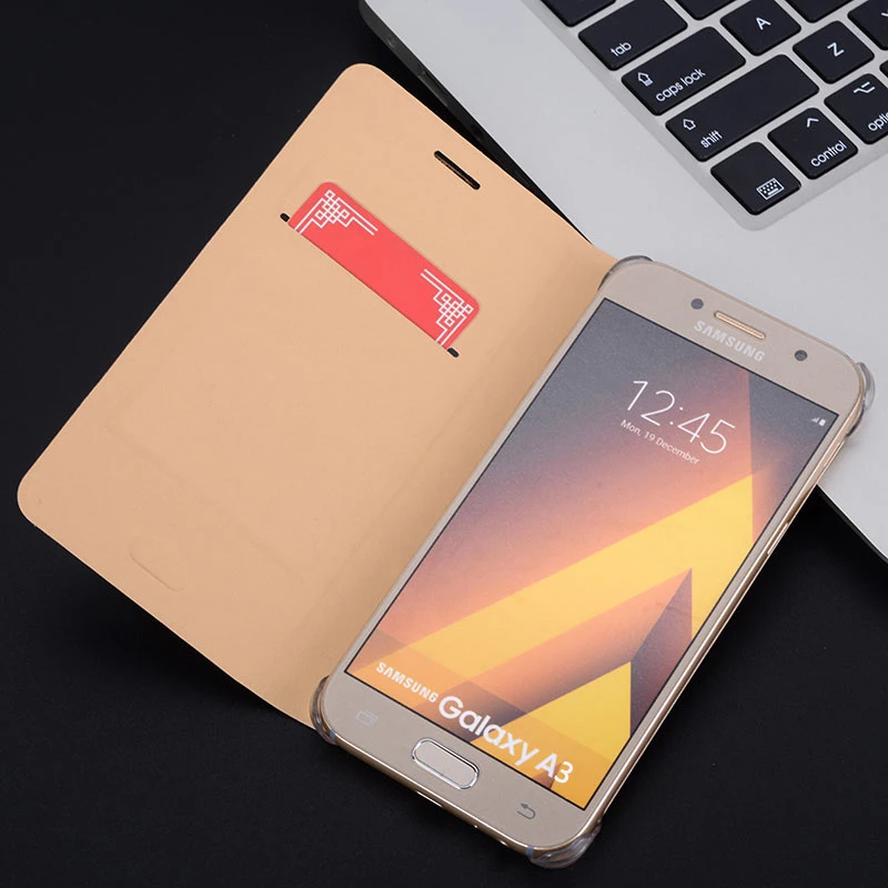 Флип чехол FDCWTS кожаный для Samsung Galaxy A3 2016 4 7 дюйма A310 A310F A310H тонкий телефона кошелек