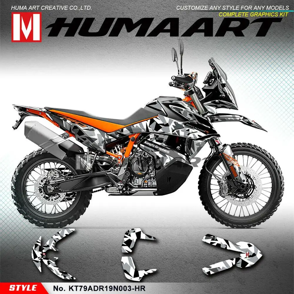 

HUMAART Full Graphics Kit Custom Vinyl Wrap Kit Decals Stickers for 790 ADV Adventure R 2019 2020, Camouflage