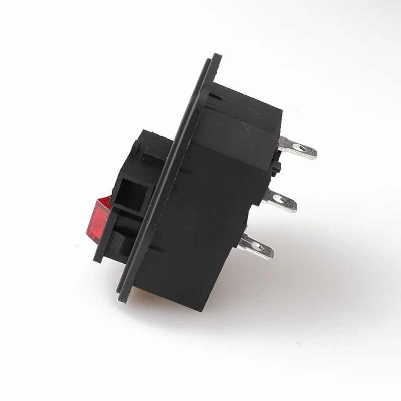 LZ 14 F5 10А 250В выключатель питания 3pin AC Розетка с красным тройным клавишным