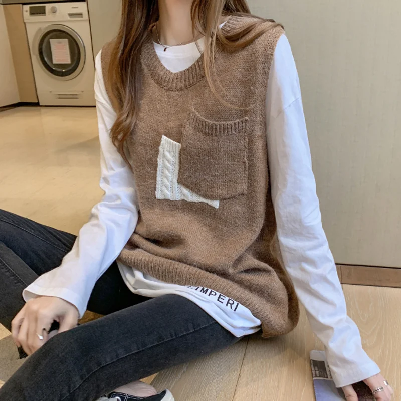 

Свитер женский осенний трикотажный, теплый, однотонный