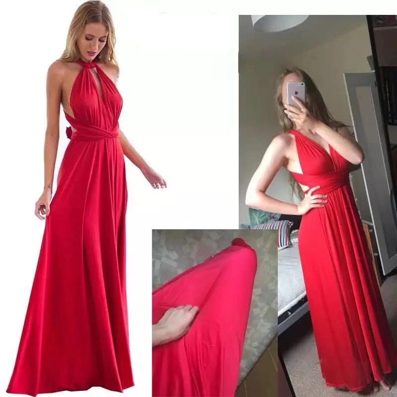 2020 Новое поступление на Новый год платье Красный слинг Бандажное для подружки