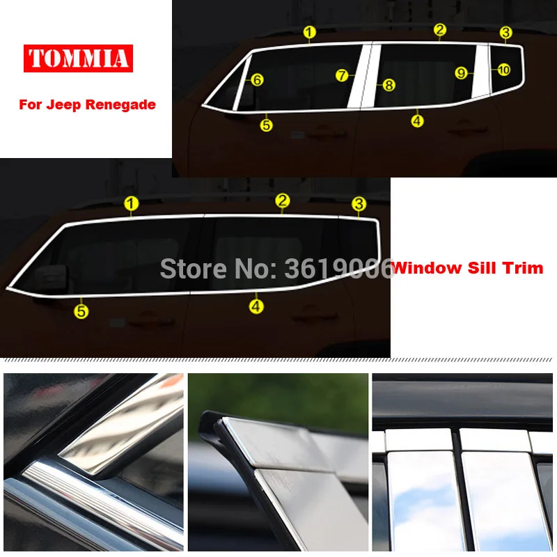 TOMMIA полное окно средний столб литье подоконник хромированная Накладка для