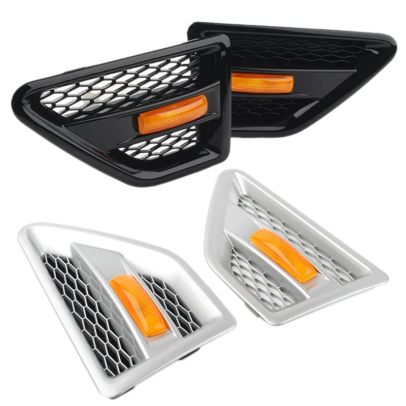 

Door Side Vent Mesh Grille with Side Marker Light for Land Rover Freelander 2 LR2 2006-2016