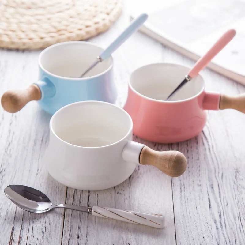 Керамическая чашка для молока в скандинавском стиле детская миска завтрака