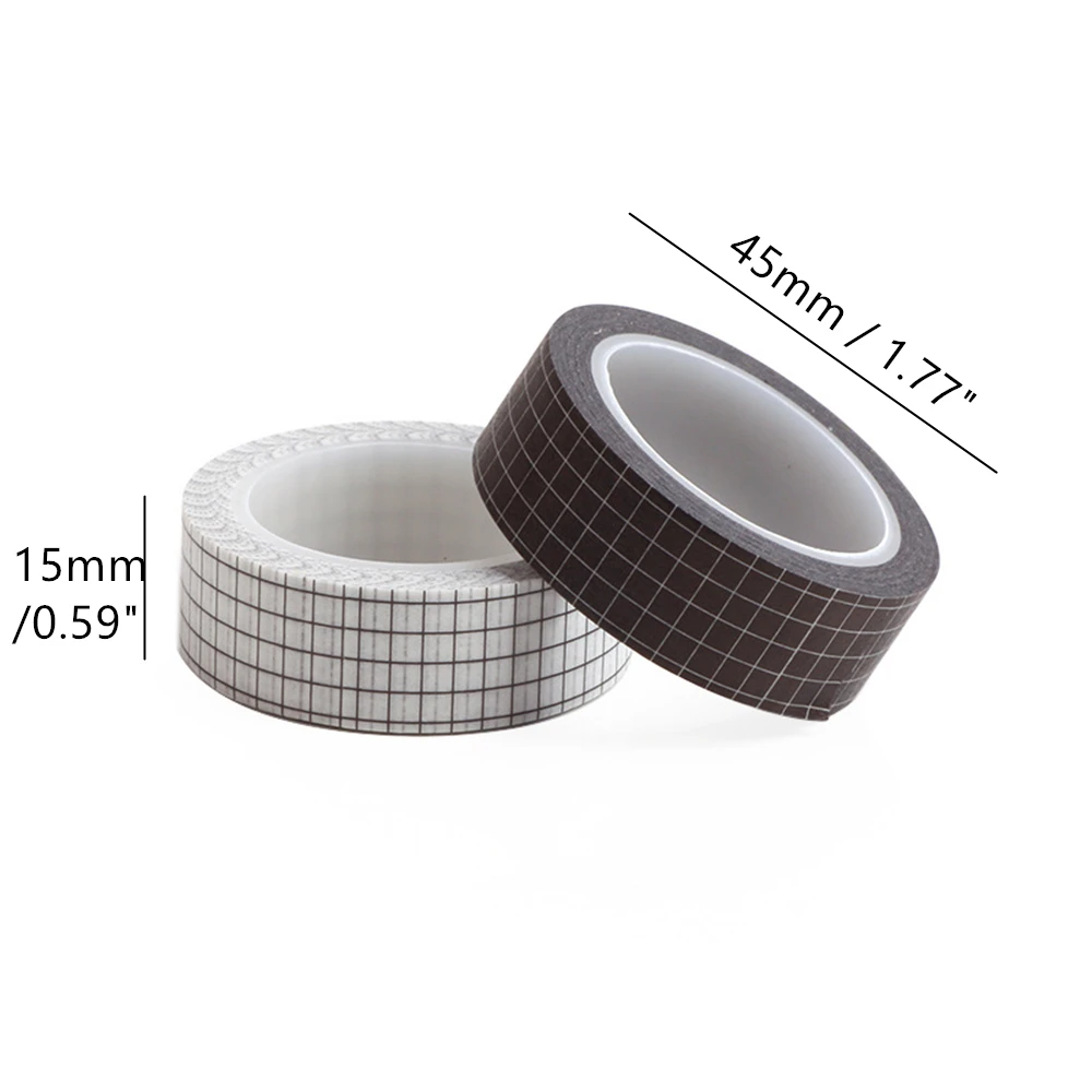 Сетка васи лента 10 м черная белая записываемая бумага клейкая для маскировки 15 мм