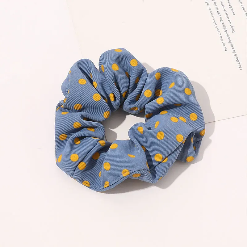 

Fresh Dots Elastic Scrunchies New Hot Ponytail Holder Hairband Hair Rope Tie Fashion Stipe For Women Girls Hair Accessories
