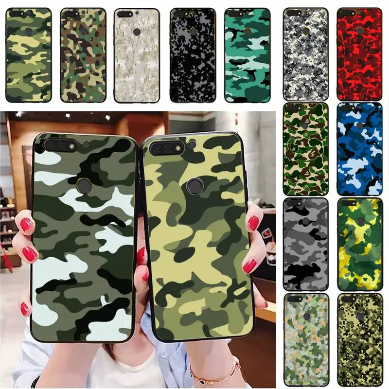 

Camouflage Pattern Camo military Army Phone Case For Huawei Honor 7A 8X 9 10 20lite 10i 20i 7C 8C 5A 8A 9X pro Mate 20 lite