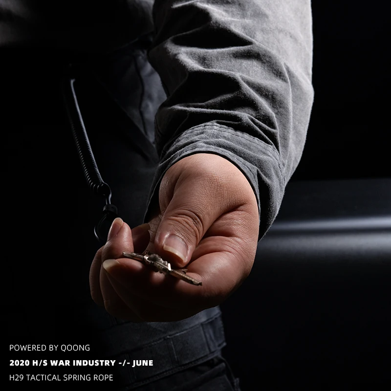 Выдвижной пружинный спиральный брелок со встроенной стальной проволокой 40 90