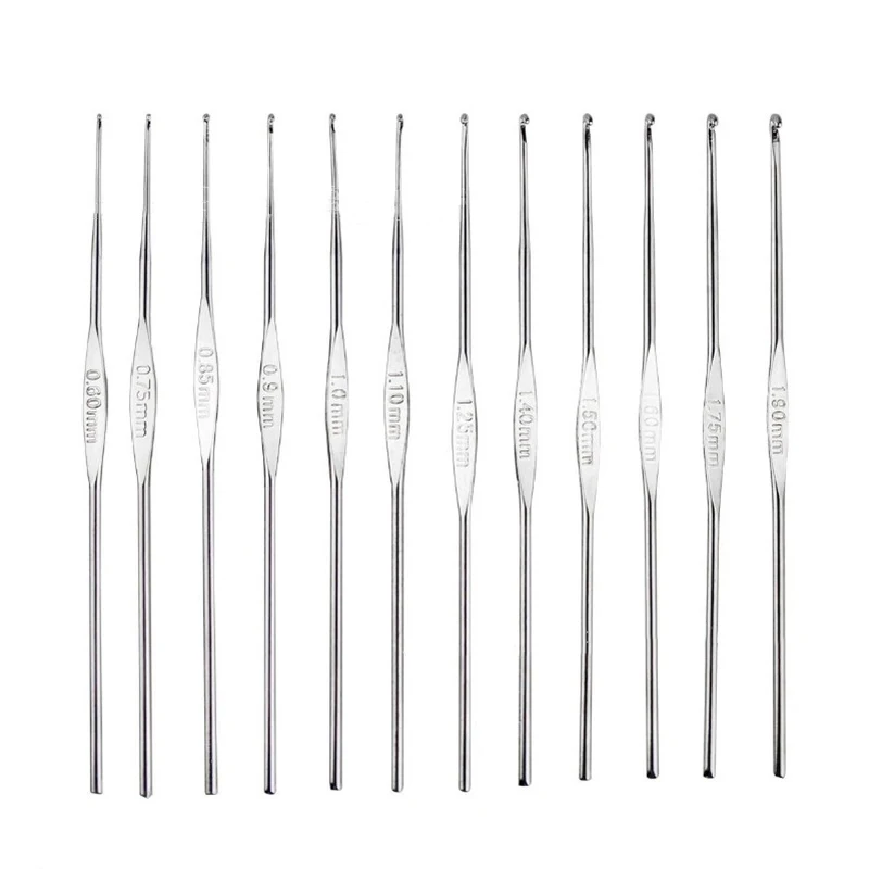 22 Sizes 0.6-6.5mm Multi Colored Crochet Hooks Yarn Knitting Needles Set Professional Weaving Tools Accessories | Дом и сад