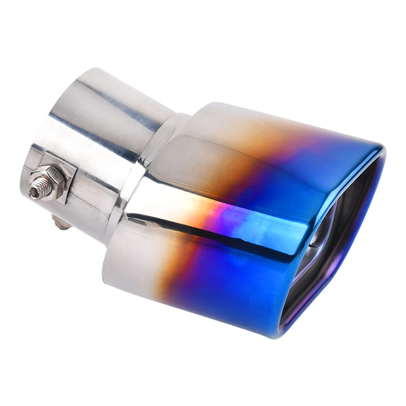 

Exhaust Muffler Tip For Audi A4 B8 Golf 7 Square Stainless Steel Car Rear Tail Throat Liner выхлоп для авто Muffler Exhaust