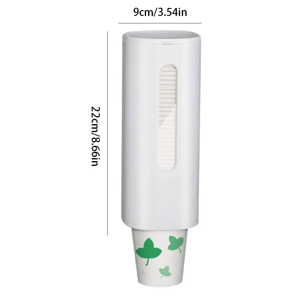 

Cup Dispenser Dust-Proof Wall Mounted Disposable Cup Plastic Cup Paper Cup Anti-dust Storage Rack For Kitchen Living room