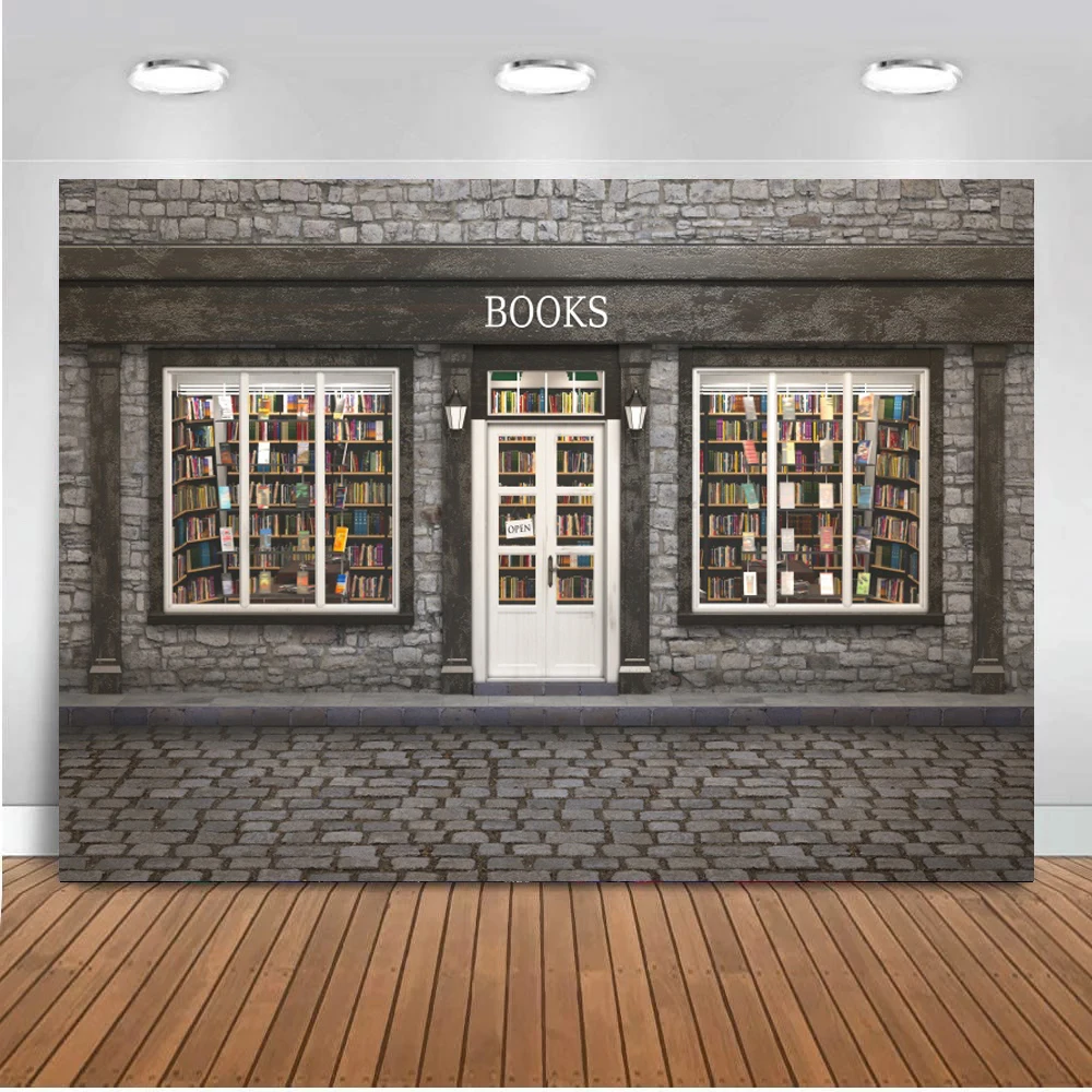 Фоны для фотосъемки с изображением старого камня кирпичного дома книжного