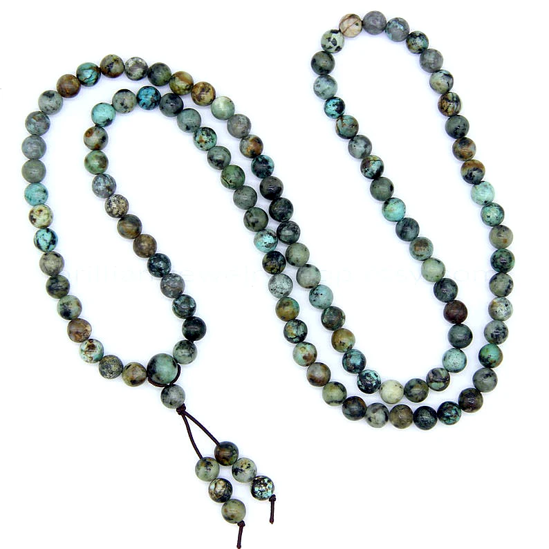 Браслет с бирюзовыми бусинами 6 мм для женщин и мужчин | Украшения аксессуары