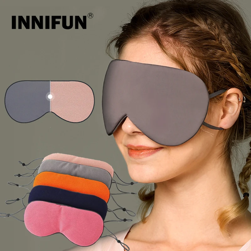 

Double Sided Sleep Mask Sleeping Eye Mask Cool Warm Surface Adjustable Soft Eyeshade Light Shade Eyes Cover Health Care