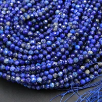 sale natural lapis lazuli micro faceted beads 2mm 3mm 4mm faceted gem spacer beadssmall tiny beads for jewelry1string of 15 5