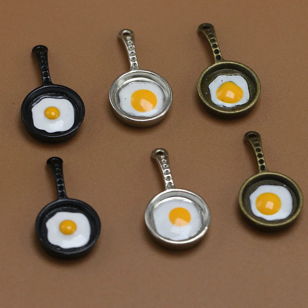 Подвеска в виде яичницы винтажные подвески из сплава под старину серебро
