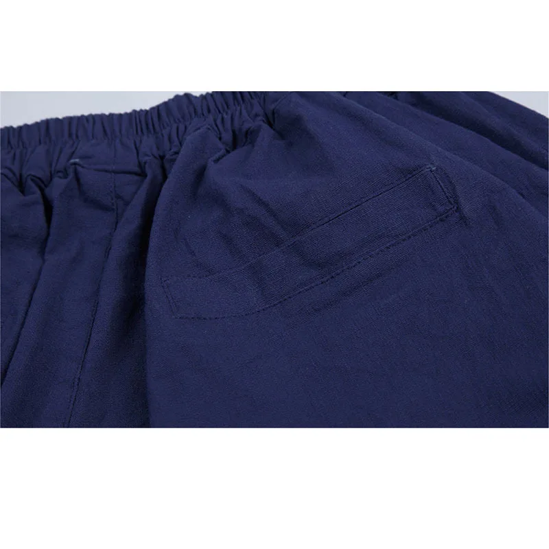 Large pantalon femme ete 2019 summer women's pants capris cotton Linen crops elastic waist harem trousers size 4XL | Женская одежда