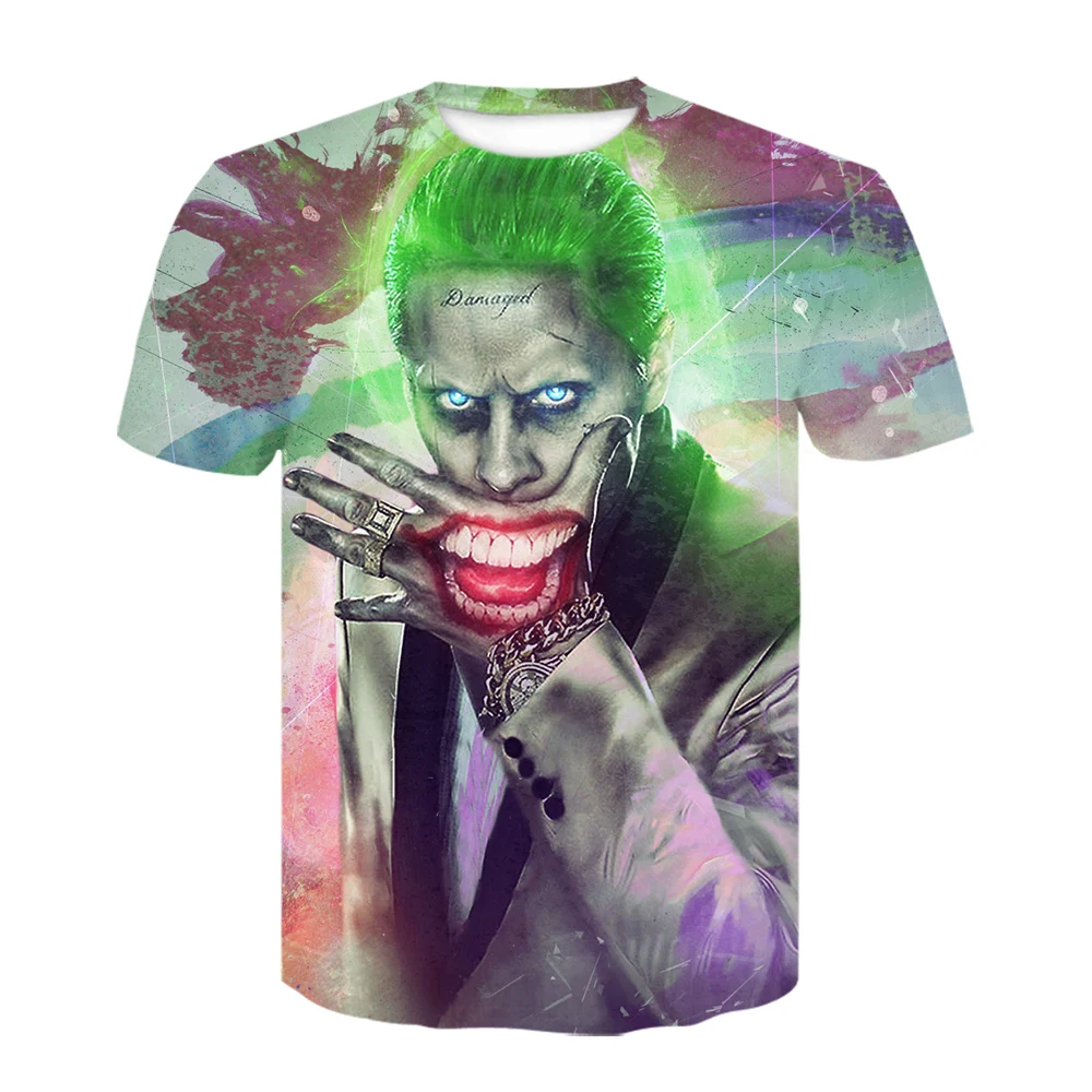 Мужская футболка с 3D принтом отряд самоубийц Джокер Харли Куинн клоуном Марди
