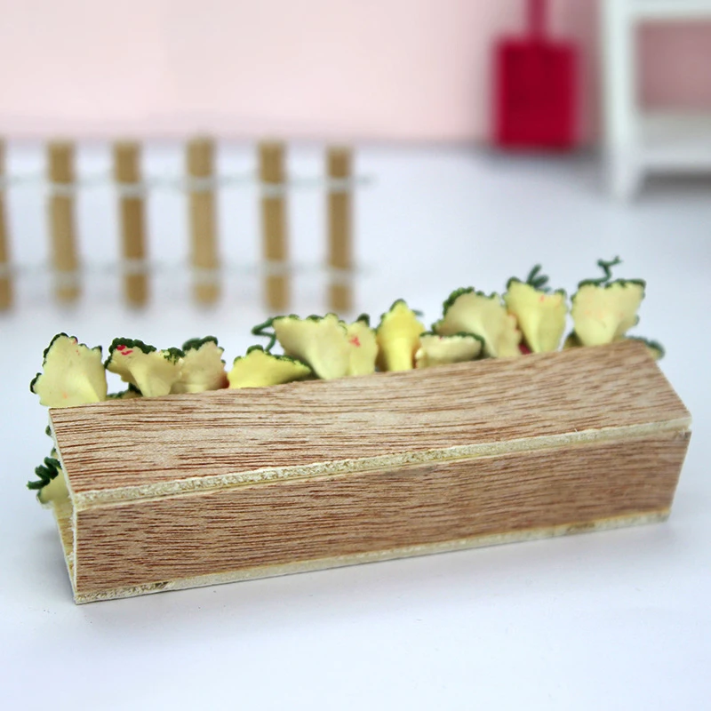 Кукольный домик Миниатюрный цветок изысканный растительный орнамент садовый