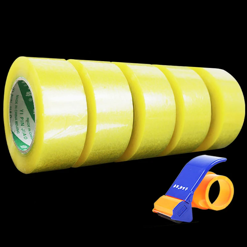Прозрачная вязкая клейкая лента фиксированная ширина катушки толстая резиновая