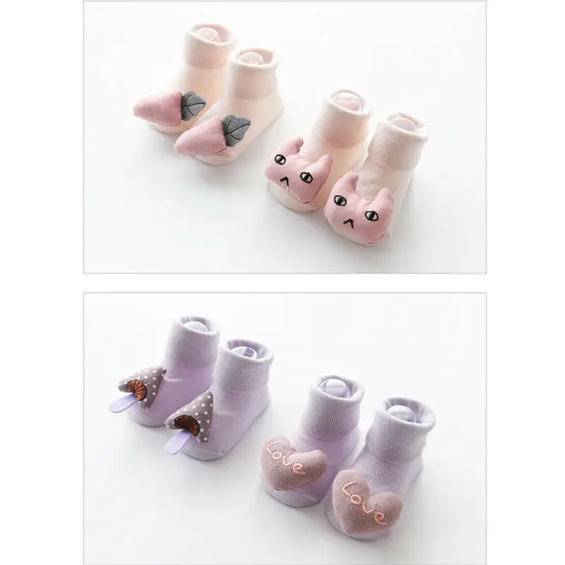 Baby Girls Boys Cute Cartoon Non-slip Socks Cotton Toddler Floor Kids Slipper Soft Autumn Winter Sock |