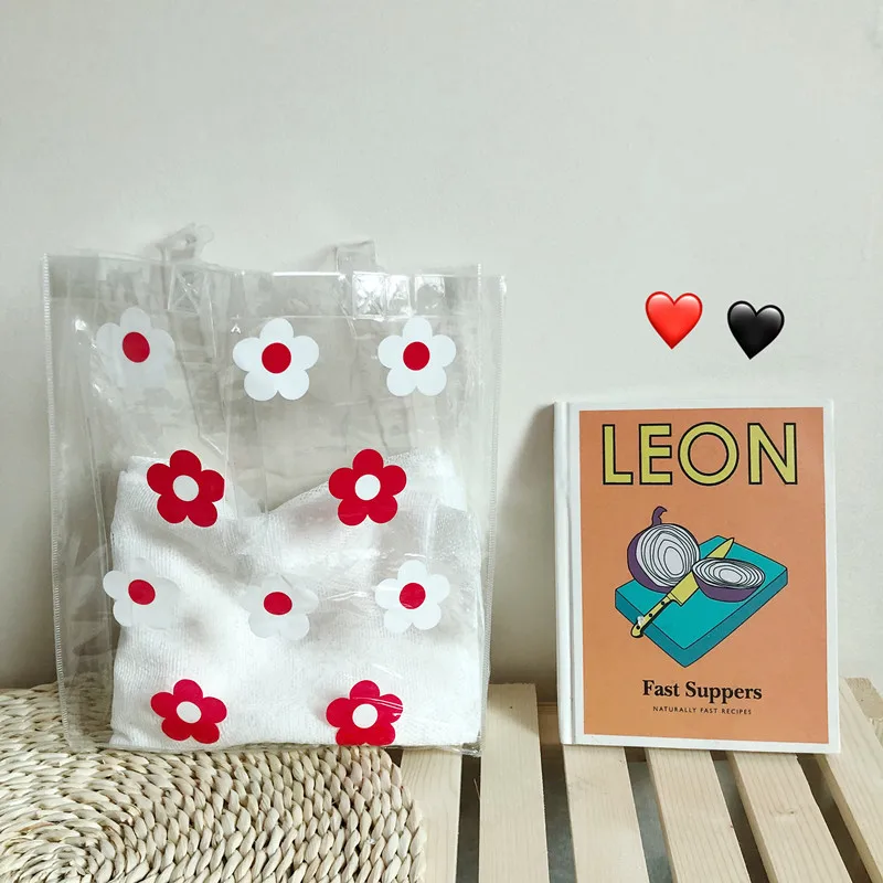 Прозрачная сумка для женщин саквояж из ПВХ дорожная дамская сумочка на плечо с