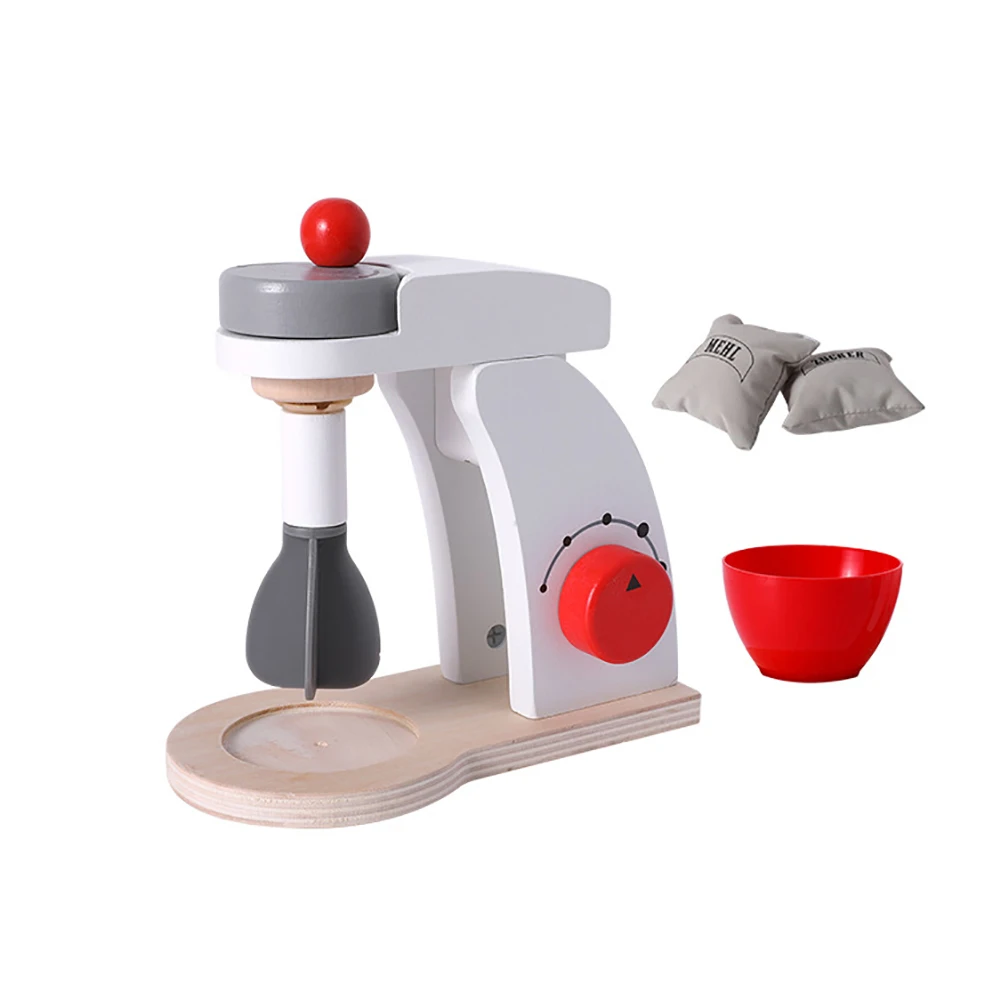 

Wooden Mini Simulation Bread Coffee Maker Blender Pretend Role Play Kids Toy