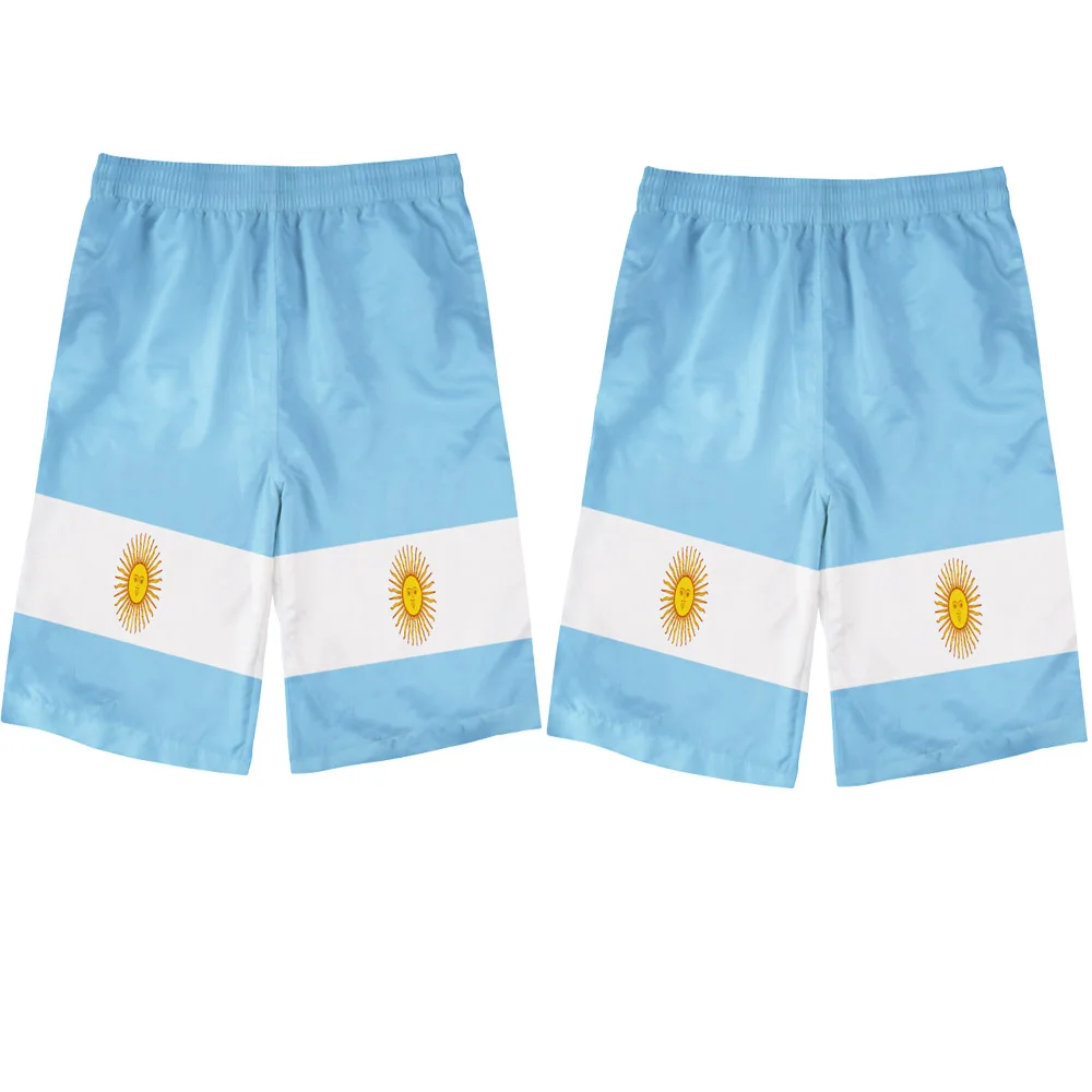 

Argentina male youth custom name number ARG country gyms beach shorts flag spanish argentine nation print photo shorts