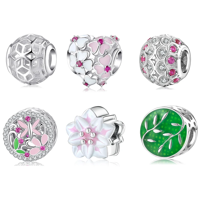 2018 модные элегантные Полые бусины из цветов магнолии для изготовления ювелирных