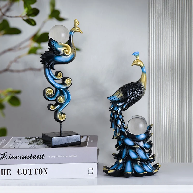 

Nordic Style Phoenix Home Decor Table Ornaments Office Bedroom Living Room Decoration Resin Sculpture Statue