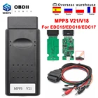 Интерфейс настройки микросхем ЭБУ MPPS V21 Auto OBD 2 OBD2 V18 для EDC15 EDC16 EDC17 многоязычный кабель настройки CAN ECU Flasher Remap