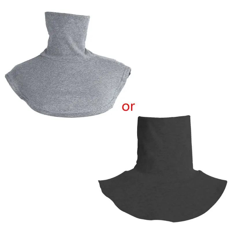 

Новинка 2021, модный мужской и женский вязаный воротник, накладка на заднюю панель, шарф, полумусульманский воротник, однотонный накладной во...