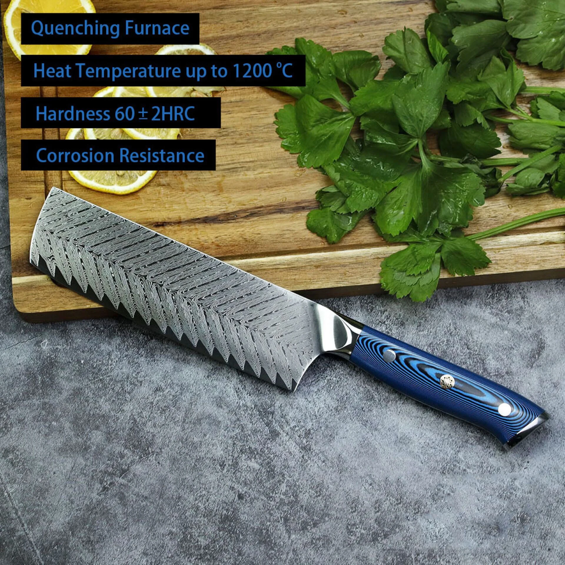 Кухонные ножи Японии vg10 Дамасская сталь 7 дюймов нож шеф повара ручной работы с