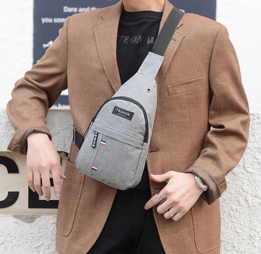 

Men's Fashion Crossbody Bag Chest Bags Men Shoulder Bags Chest Waist Pack Sports Leisure Small Bag