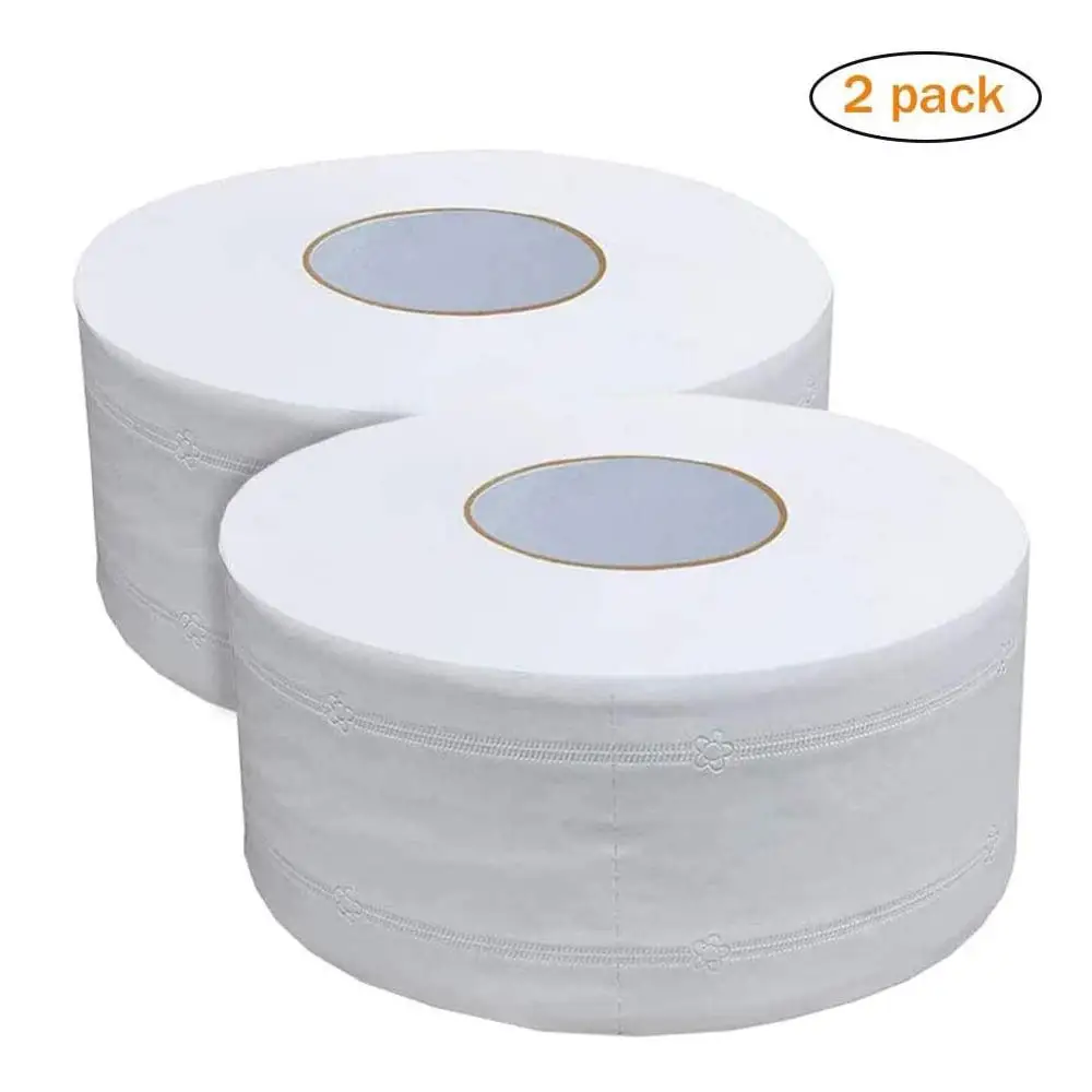 2 рулона туалетной бумаги Jumbo Soft для бытовой и коммерческой 4-слойная натуральная