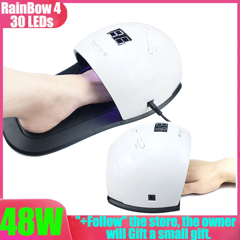 Гибридная Лампа 48 Вт УФ лампа Rainbow4 ЖК дисплей сушка всех Гель лак инструменты для