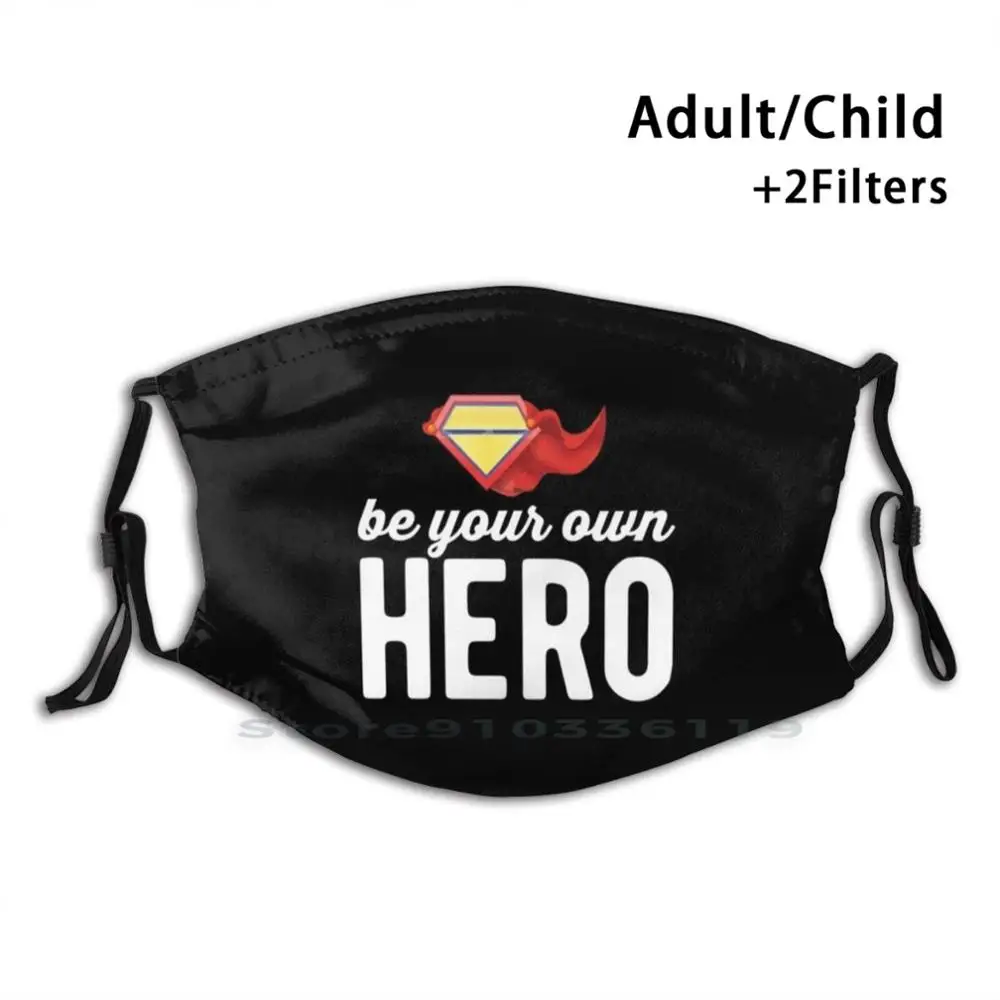 

Футболка с принтом персонажа из игры «Be Your Own Hero», многоразовая маска с фильтром Pm2.5, детская маска для лица с принтом героев, вдохновляющая м...