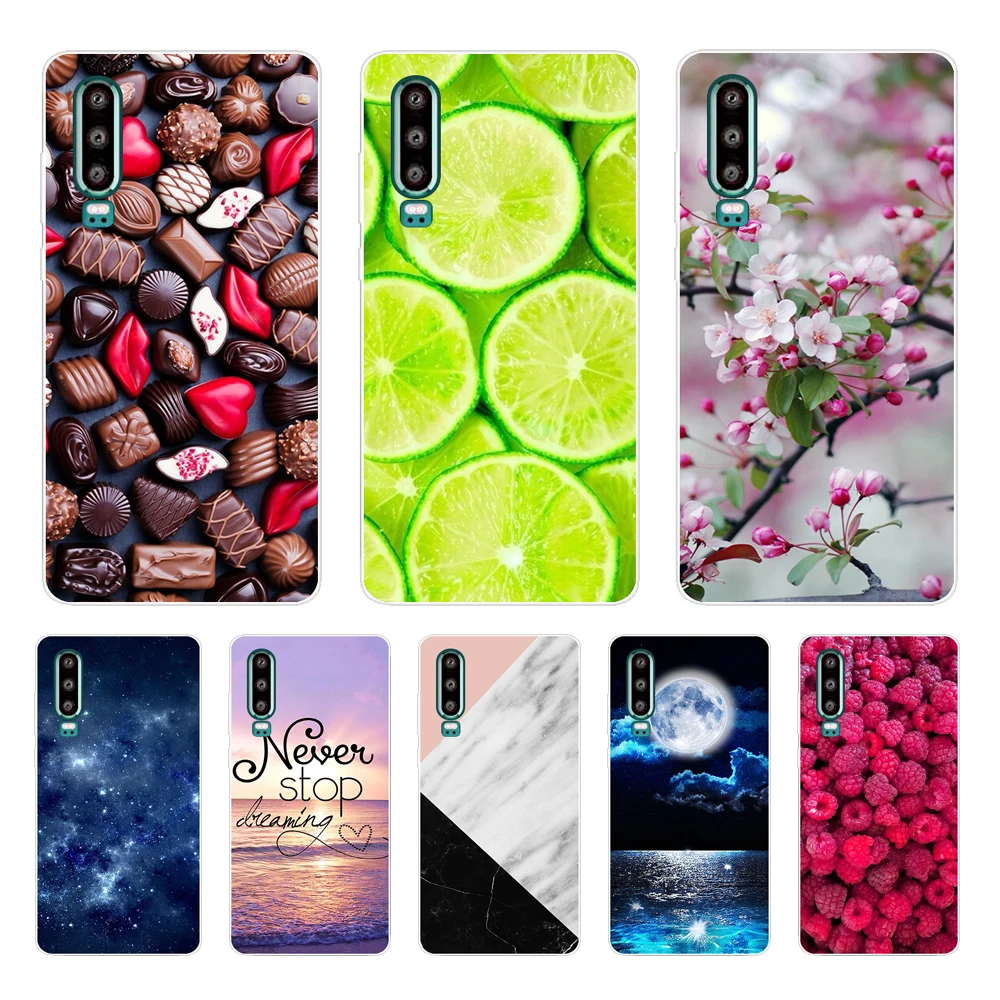 Чехол для Huawei P30 Pro из мягкого силикона TPU на телефон VOG-L29 ELE-L29 P30 Lite, бампер.