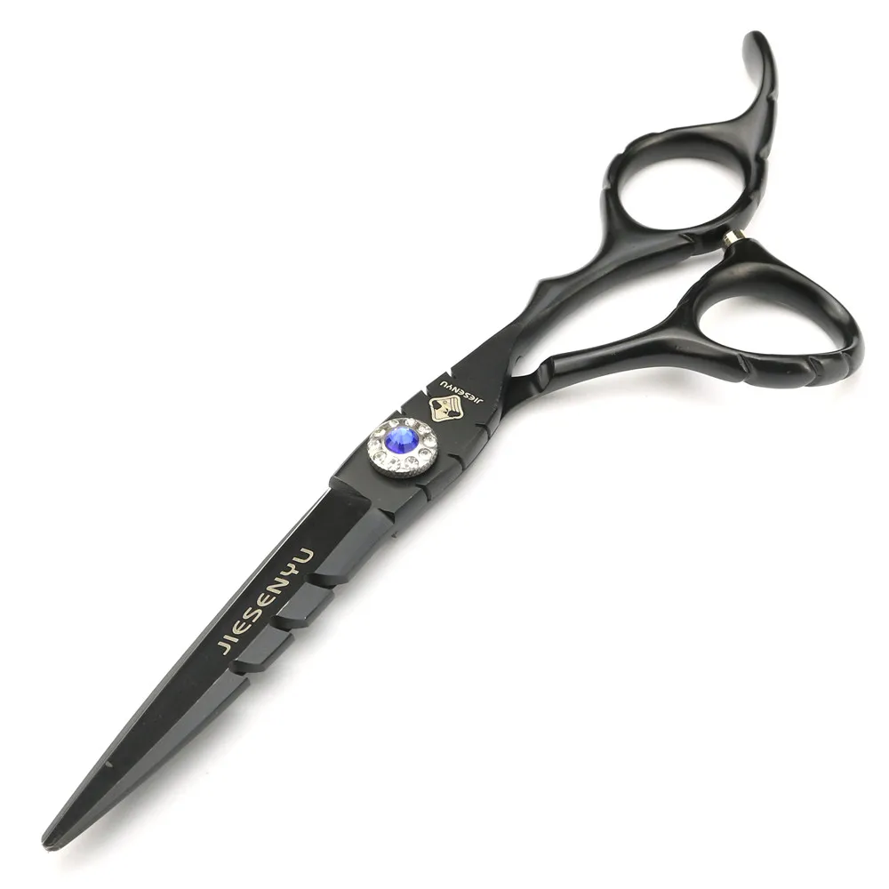 

Trendy beautiful black sapphire screw 6.0 inch personality handle simple hairdressing scissors hair stylist essential set afford